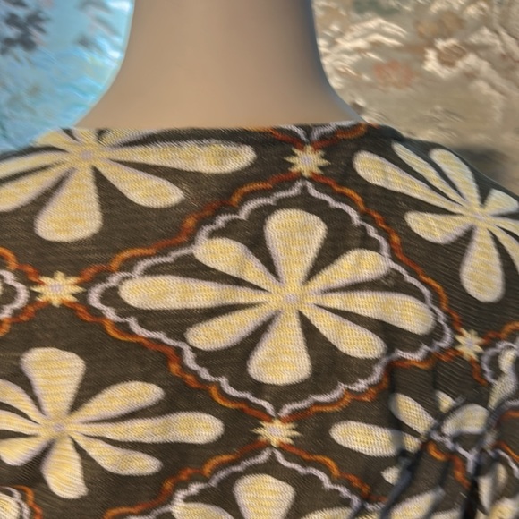 FREE PEOPLE THROUGH THE MEADOW RUCHED MESH WOMENS LONG SLEEVE TOP SZ M - Picture 6 of 16